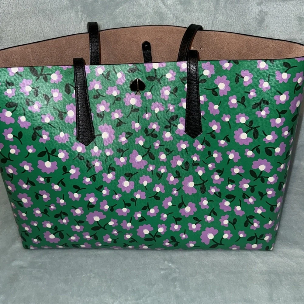 kate spade Green Multi Molly Party Floral Large Tote